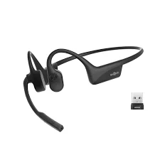 Casque-micro à conduction osseuse Shokz OpenComm 2 UC avec micro à perche et adaptateur USB